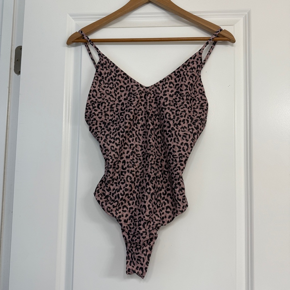 Leopard Print  One Piece Swimsuit Large